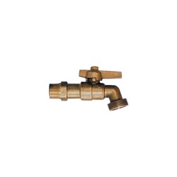 DR BRASS BALL BIBCOCK VALVE - T Handle x BSP Male