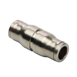 BRASS NICKLE PLATED PUSH-IN TUBE UNION CONNECTOR - Imperial