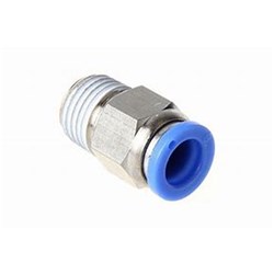 BRASS NICKLE PLATED PUSH-IN TUBE CONNECTOR - Metric x BSPP male thread