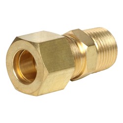 BRASS COMPRESSION FITTING x Male Connector - Imperial tube x NPT male thread