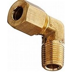 BRASS COMPRESSION FITTING x 90 Elbow - Imperial tube x NPT male thread