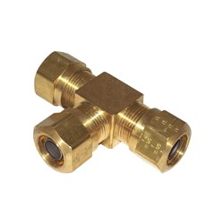 BRASS COMPRESSION FITTING x UNION TEE - Imperial tube