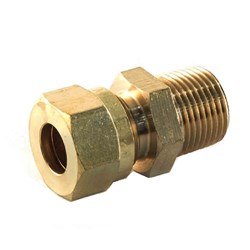 BRASS COMPRESSION FITTING x Connector - Metric tube x BSPT male thread