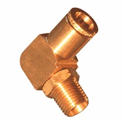 BRASS PUSH-IN TUBE 90 ELBOW x DOT - Imperial to SAE J844 x NPT male thread Swivel