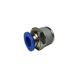 BRASS PUSH-IN TUBE CONNECTOR - Metric x BSPT male thread