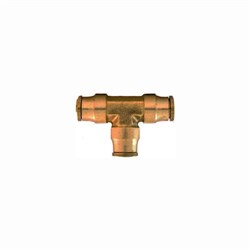 BRASS PUSH-IN TUBE UNION TEE x DOT - Metric to SAE J844