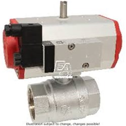 BRASS BALL VALVE x Pneumatic Actuated with 12 VDC soleniod valve