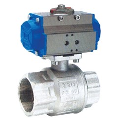 BRASS BALL VALVE x Pneumatic Actuated - Spring Return