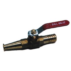 BRASS BALL VALVE - NOZZLE x Hosetail