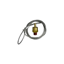 BRASS AIR TANK DRAIN VALVE - Self sealing, 1.5 metre cable, 150 psi, 1/4" NPT male