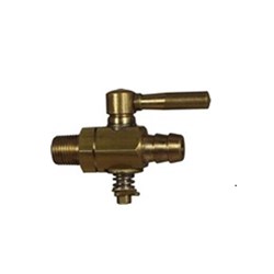 BRASS LEVER TAP VALVE - Barbed x BSP Male