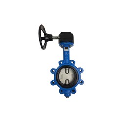 CAST IRON BUTTERFLY VALVE - LUGGED x Gear Operated, Buna Seals