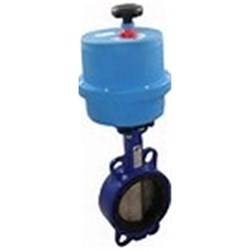 CAST IRON BUTTERFLY VALVE - WAFER x Electric Actuated - 24 VDC