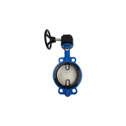 CAST IRON BUTTERFLY VALVE - WAFER x Gear Operated, Buna seals