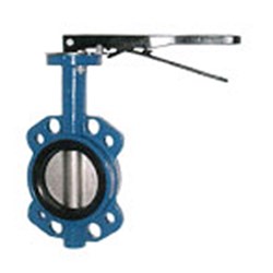 CAST IRON BUTTERFLY VALVE - WAFER x Lever Operated, Buna seals, DD Shaft