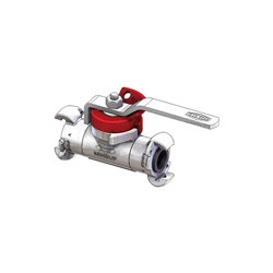 CAST IRON LOCKING BALL VALVE - BSP Female x Type S Coupling 
