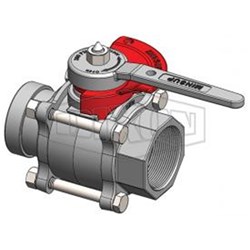 CAST IRON LOCKING BALL VALVE - BSP Female x Shouldered, NBR seals