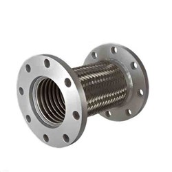 SS PUMP CONNECTOR - Double Braid x Table E steel plated flanges