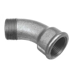 GALVANISED IRON PIPE FITTING - 45 BEND x BSP Male x Female