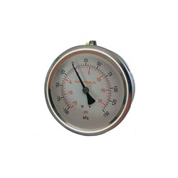 SS COMPOUND GAUGE - 63 mm, Rear Entry x 1/4 BSP Calibrated: Kpa & PSI