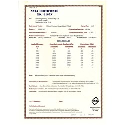 NATA GAUGE CERTIFICATION