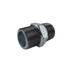 GALVANISED IRON PIPE FITTING - HEXAGON NIPPLE x BSP Male