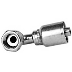 HYDRAULIC HOSE CRIMP COUPLING - Swept 90 Elbow x ORFS Female Swivel