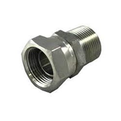 316 STAINLESS STEEL HYDRAULIC ADAPTOR - BSPP Female Swivel x BSPT Male