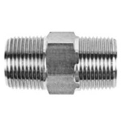 316 STAINLESS STEEL HYDRAULIC NIPPLE - NPT Male x NPT Male