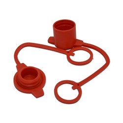 HYDRAULIC COUPLER PVC DUST CAP - Red