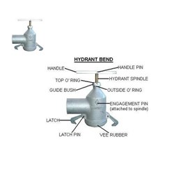 IRRIGATION HYDRANT BEND - DIAMOND Y compatible, Natural Rubber seals