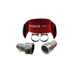 RED LAYFLAT HOSE - Aluminium Camlock parts C & E, W4 Super clamps