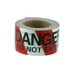 Barricade/Barrier Tape Danger do not enter - black on red & white