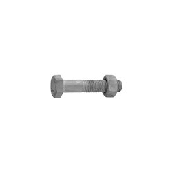 GALVANISED STEEL HEXAGON HEAD BOLT WITH NUT - Metric M12 x 1.75