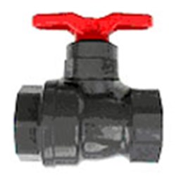 ABS BALL VALVE x T-Handle, BSP female, PTFE seals