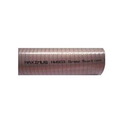 PVC WATER SUCTION & DELIVERY HOSE - Grey, corrugated cover, rigid helix