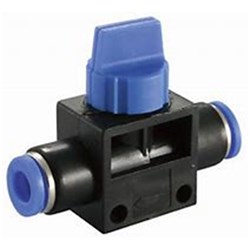 NYLON PUSH-IN TUBE BALL VALVE - Metric tube to tube