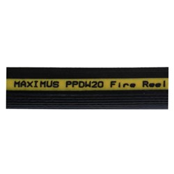 PVC FIRE REEL WATER DELIVERY HOSE - Black ribbed cover, AS 1221