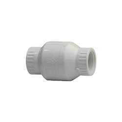 PVC SPRING CHECK VALVE - BSP Female, Buna Seals