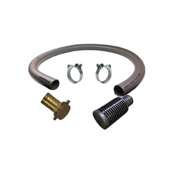 GREY WATER SUCTION HOSE Brass Nut & Tail, Strainer & Super clamps