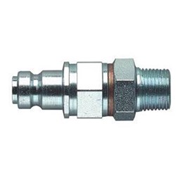 CEJN 115 x NPT Male - STEEL PLATED QUICK COUPLER PLUG - HYDRAULIC - BAT Industrial Products