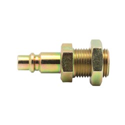 STEEL PLATED AIRBRAKE COUPLER PLUG - Non-sealing Bulkhead x BSPP male