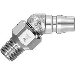STEEL PLATED QUICK COUPLER PLUG - NITTO Rotary Plug to BSPT male