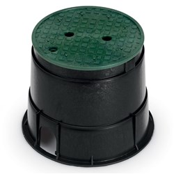 RAINBIRD- 10" Round PVB Valve Box with Green Lid