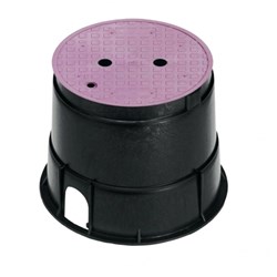 RAINBIRD- 6" Round PVB Valve Box with Purple Lid