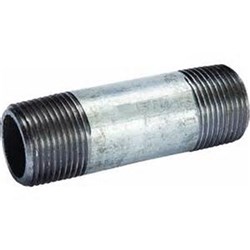 GALVANISED STEEL PIPE RISER - Threaded 3/8" BSPT both ends, Sch 40 pipe