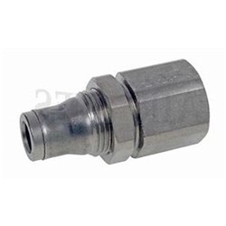 316 STAINLESS STEEL PUSH-IN TUBE BULKHEAD - Metric x BSPP female thread