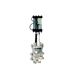 STAINLESS STEEL 316 KNIFEGATE VALVE x Pneumatic Actuated - Double Acting, Table E Flange